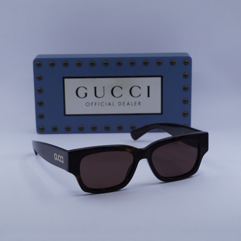 Gucci GG1794S 002 Square Sunglasses - Dark Havana/Brown